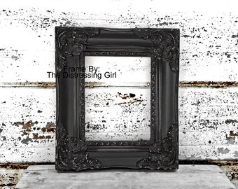 8x10 Ornate Black Frame 8 x 10 Chunky Thick Elaborate Picture Frame Large Antique Style Shabby Chic Victorian 8 by 10 Frame W/ Glass