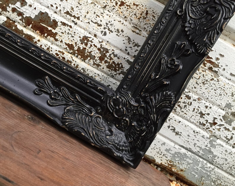11x14 Black Ornate Picture Frame 3 Thick Chunky Vintage Etsy