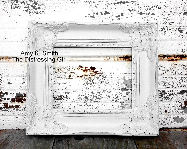 Set Of Three Ornate 8x10 Frames 3 Thick Chunky White 50