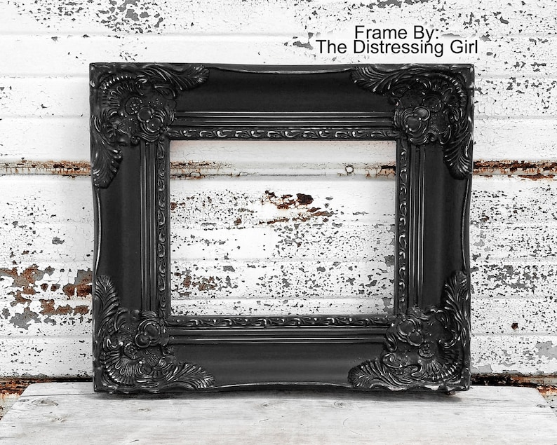 Ornate Black 8x10 Frame 8 X 10 Chunky Thick Elaborate Picture Image 0