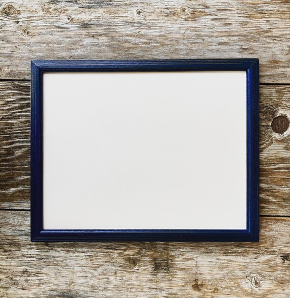 11x14 Dark BLUE Picture Frame Wooden Painted Dark Navy Blue Etsy