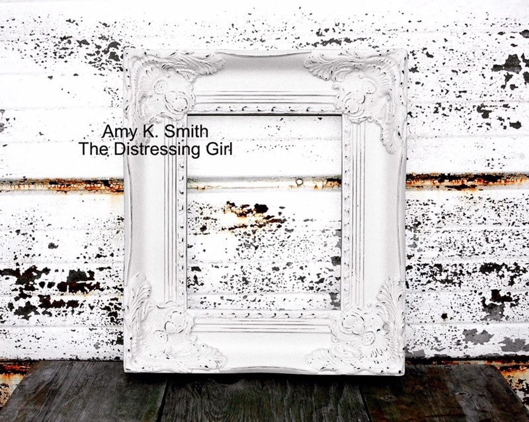 One Ornate 8x10 Frame 3 Thick Chunky White Distressed Etsy