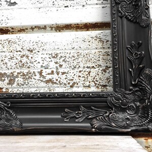 16x20 Black Ornate Picture Frame Chunky 3 Thick Vintage Profile Frame Rustic Fancy Victorian 16 by 20 Black Painted Distressed Princess image 6