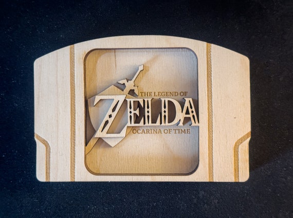 Legend of Zelda - Ocarina of Time N64 Game Cartridge Diorama, Lasercut Digital File