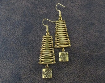 Gold mid century modern earrings