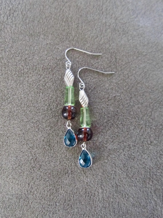 Vintage Glass Dangle Earrings 2