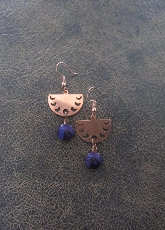 Celestial copper earrings