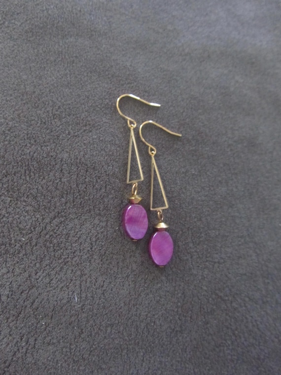 Dainty mother of pearl earrings