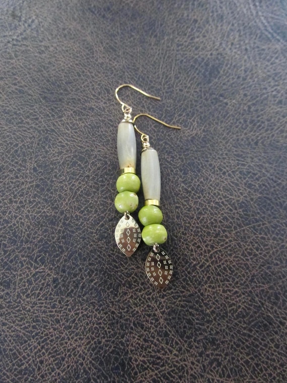 Unique bone artisan earrings