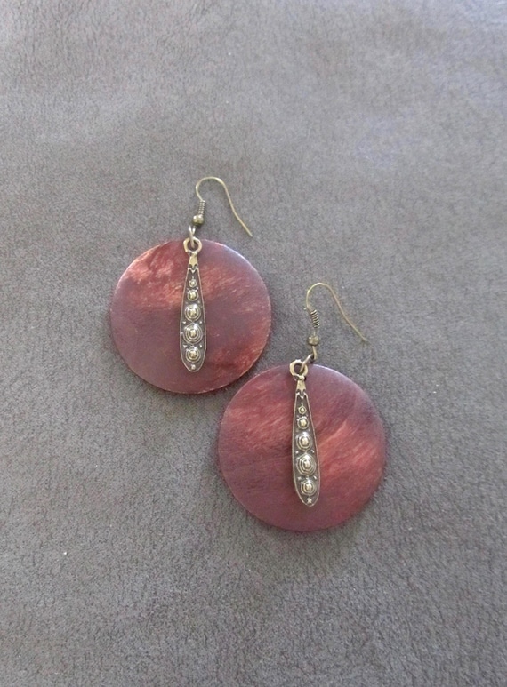 Natural wooden earrings 22