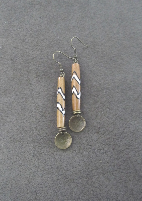 Batik print African Afrocentric earrings