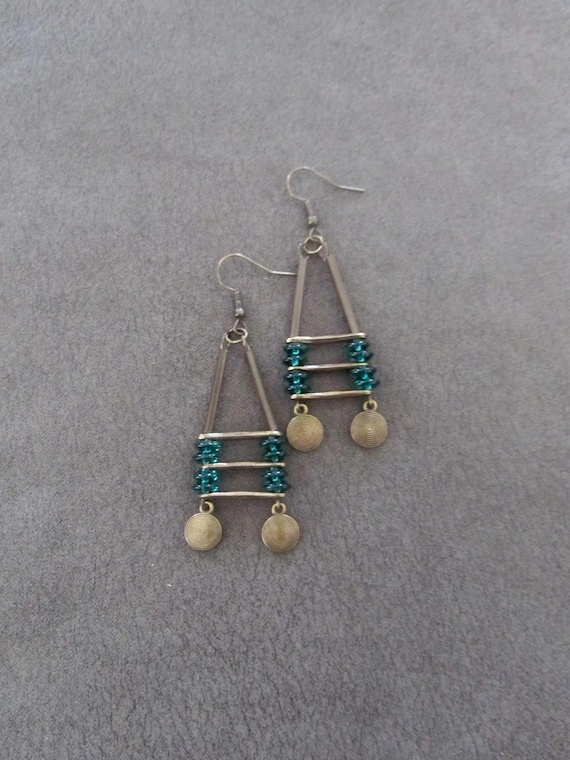 Unique mid century modern dangle earrings 6