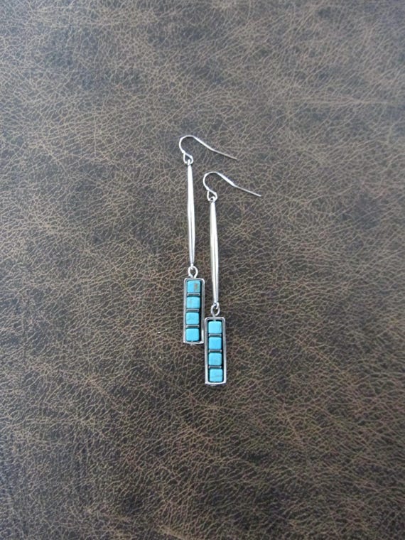 Howlite and silver earrings 2