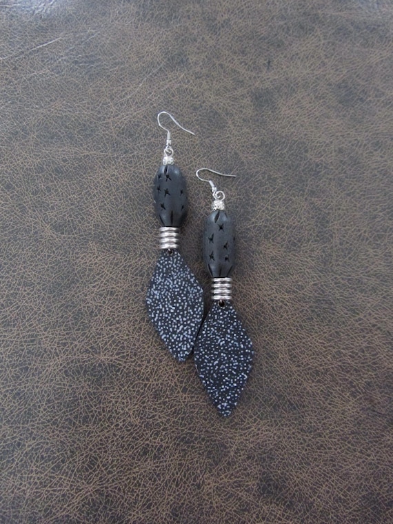 African print Ankara batik patterned fabric earrings