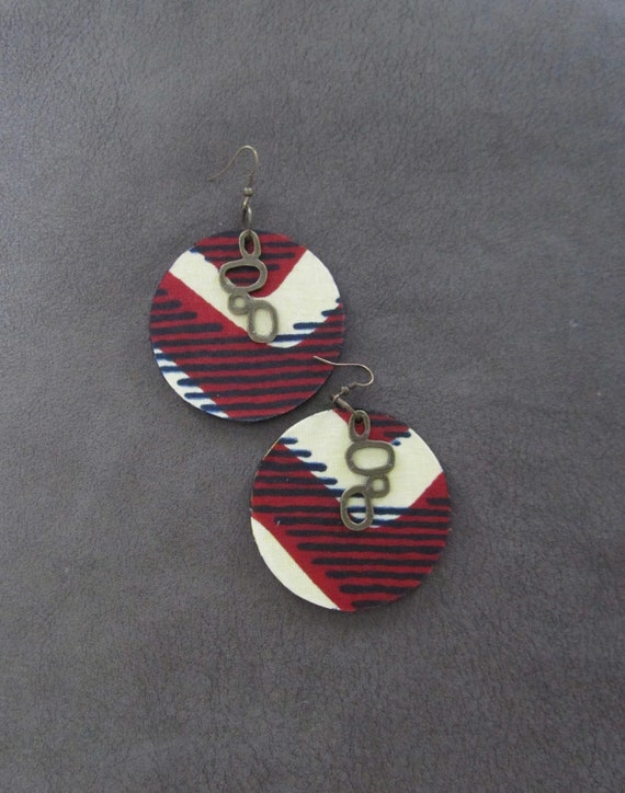 African print Ankara earrings, fabric earrings