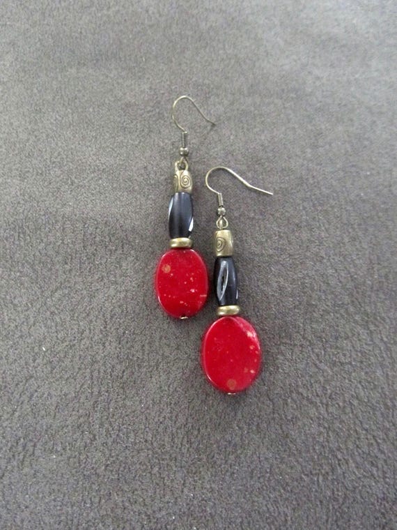 Unique bone artisan earrings