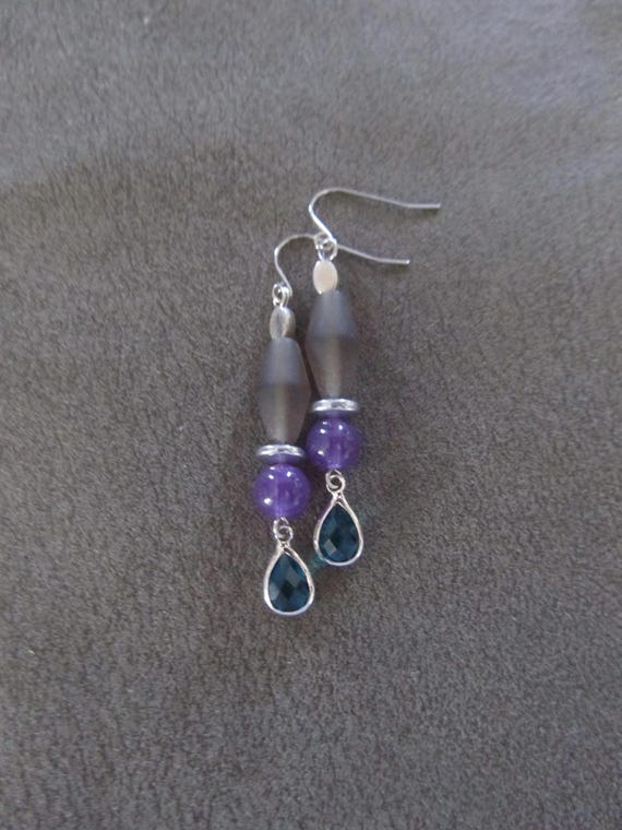 Vintage Glass Dangle Earrings