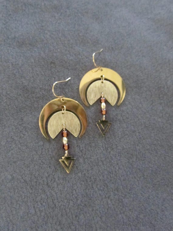 Mid century modern geometric Dangle Earrings