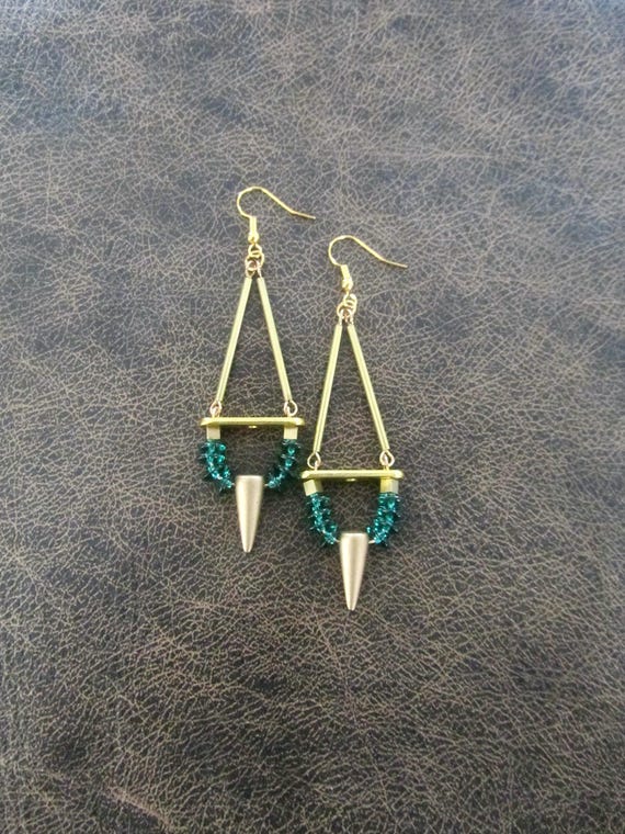 Unique mid century modern dangle earrings