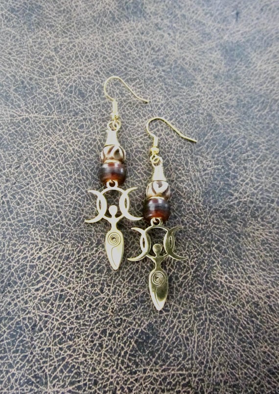 Unique goddess earrings