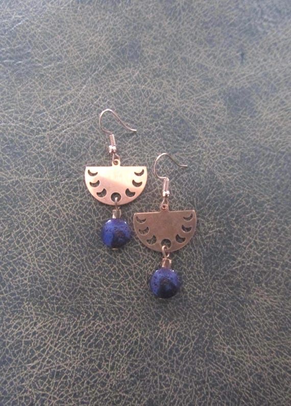 Celestial copper earrings
