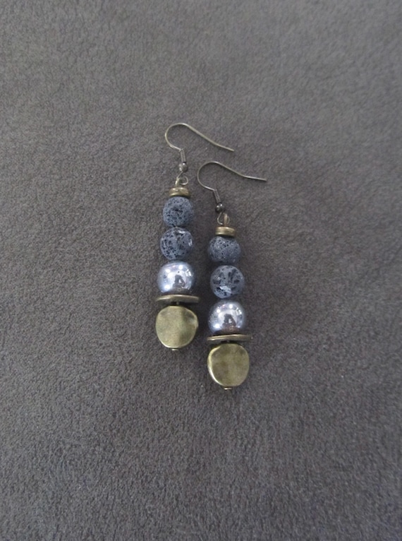 Brutalist dangle earrings
