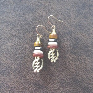 Adinkra symbol earrings, Gye Nyame earrings 11