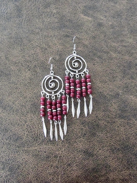 Large bohemian chandelier earrings