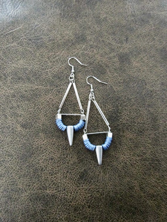Unique mid century modern dangle earrings 333