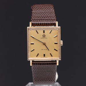 Vintage 2000s 9K Solid Gold Omega De Ville Mechanical 17 Jewels Watch Serviced