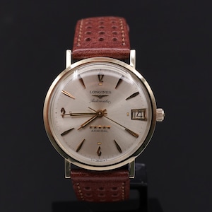 Vintage 14k Gold Ring Longines Stainless Steel Automatic 17 Jewel Men&#39;s Wrist Watch; Serviced