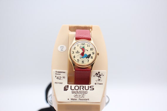 Leather Band Lorus Backwards Goofy Watch Rare Beautiful Vintage