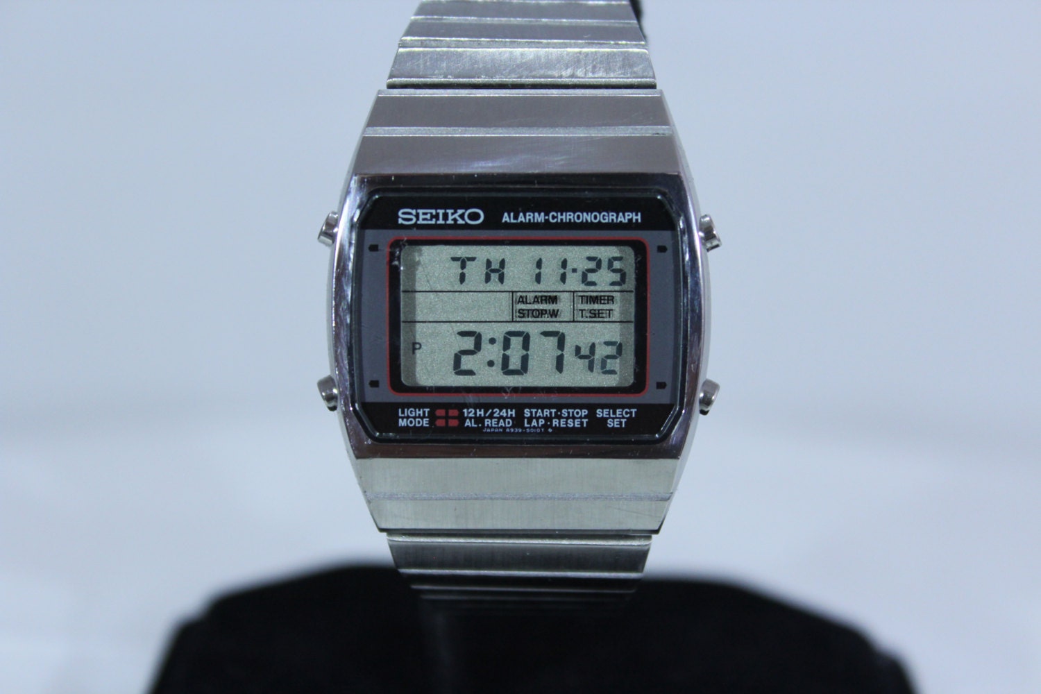 Vintage Seiko A939-5010 Alarm Chronograph Digital Stainless - Etsy