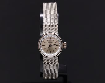 1930s Vintage Elgin Star Dial & ROSS 14K White Gold Diamond Laced Bezel Case Vintage Elgin Diamond 14K White Gold Women main image 4