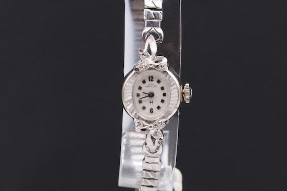 Vintage Lady Hamilton Diamond Watch: 14K White Gold  display picture 2