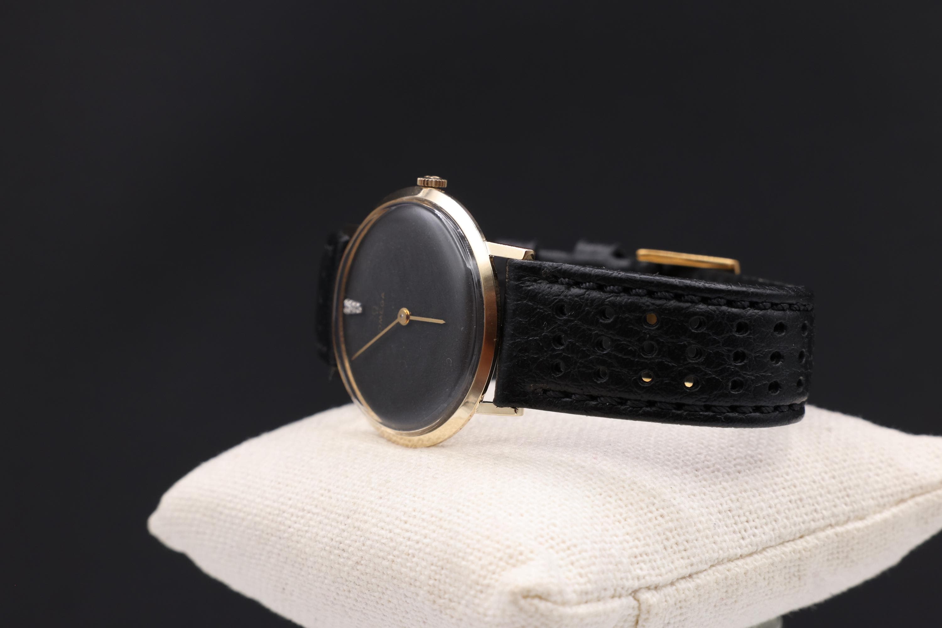 Authentic 1960s 14K Solid Gold Omega Diamond Mechanical Classic