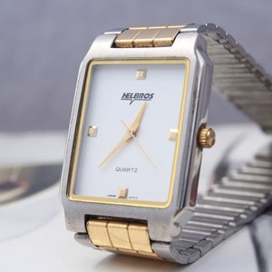 Vintage HELBROS Two Tone Elegant Quartz Watch image 4