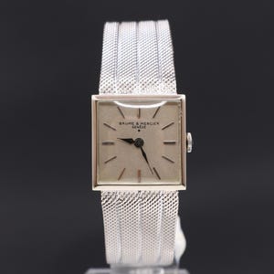 Vintage 1980's 14k Baume & Mercier Riviera  Solid Gold Case And Bracelet Classic Tank  Mechanical Watch: Serviced