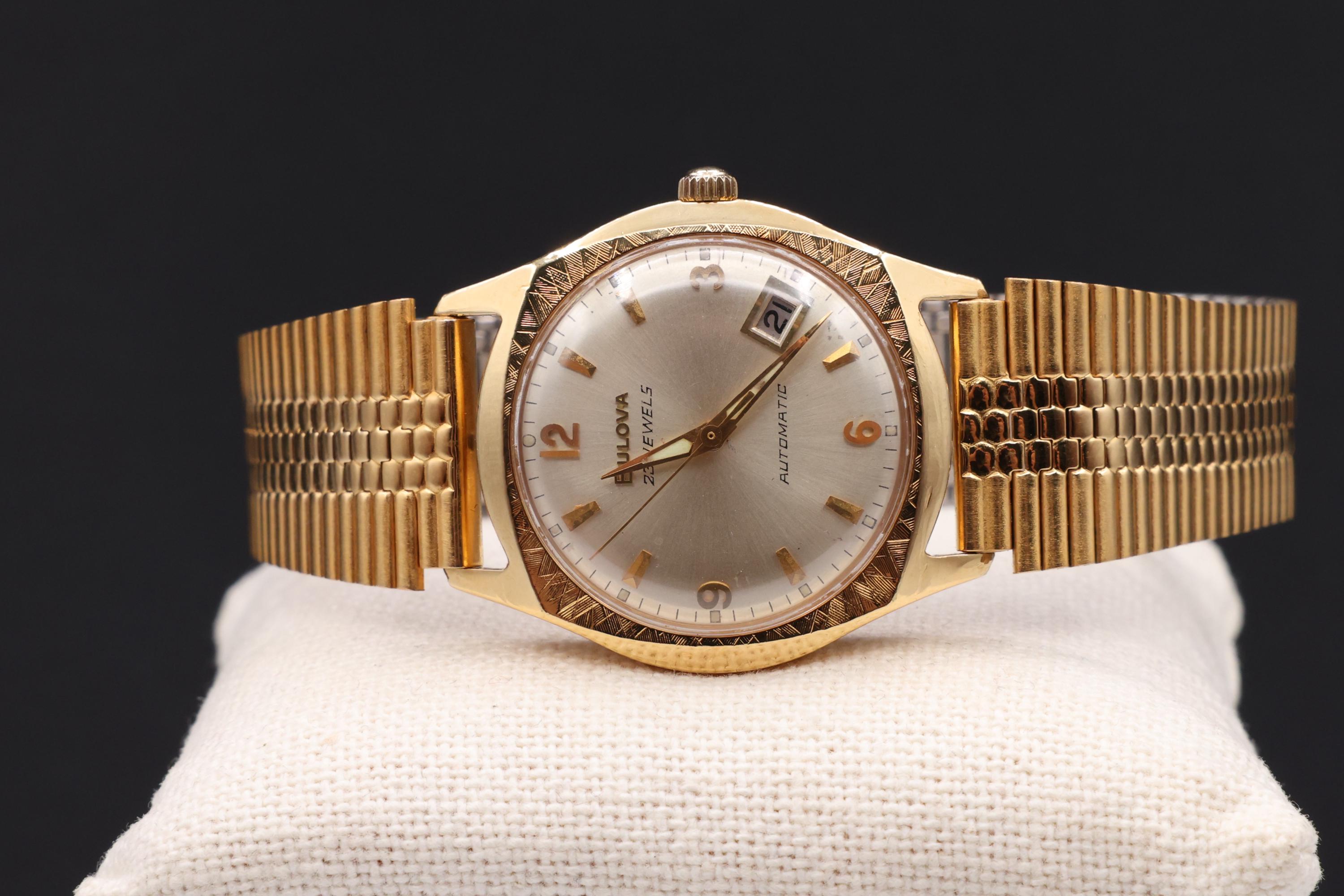 Seltene Vintage Herren Bulova M9 23 Jewels Rolled Gold Mechanische Automatik Armbanduhr gewartet Etsy