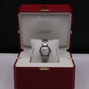 Authentic Cartier Rondo Solo W763609TX Stainless Steel Quartz Watch