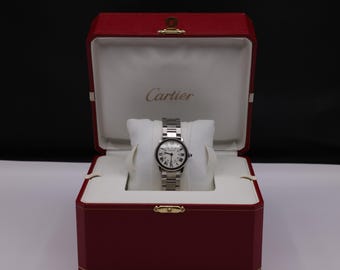 Authentic Cartier Rondo Solo W763609TX Stainless Steel Quartz Watch