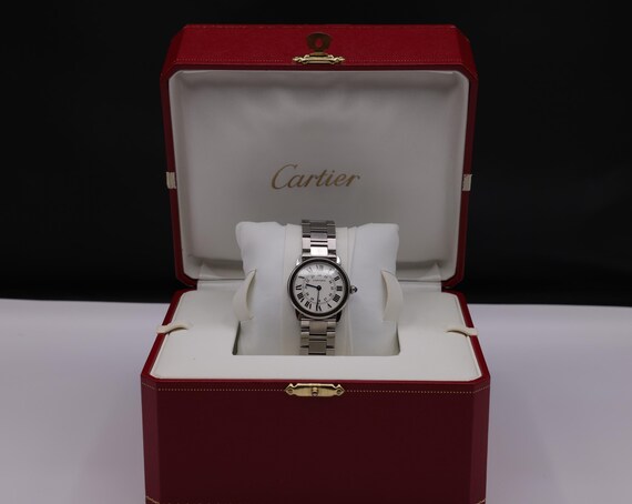 Authentic Cartier Rondo Solo W763609TX Stainless Steel Quartz Watch