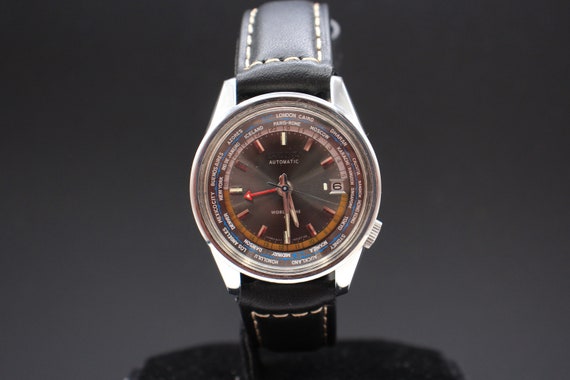 Vintage Rare Authentic Men s Seiko 6117 6010 World Time Automatic 17 Jewels Watch Etsy