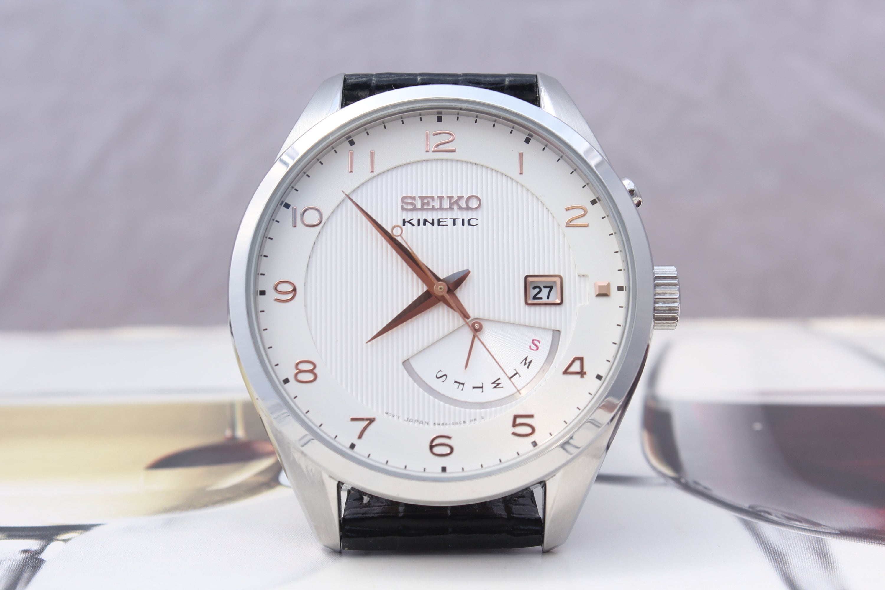 Mens Seiko Kinetic 5M84-0AC0 Automatic WR 100M Watcch - Etsy India