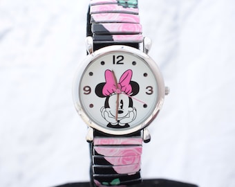 Reloj vintage de mujer de Minnie Mouse de Walt Disney
