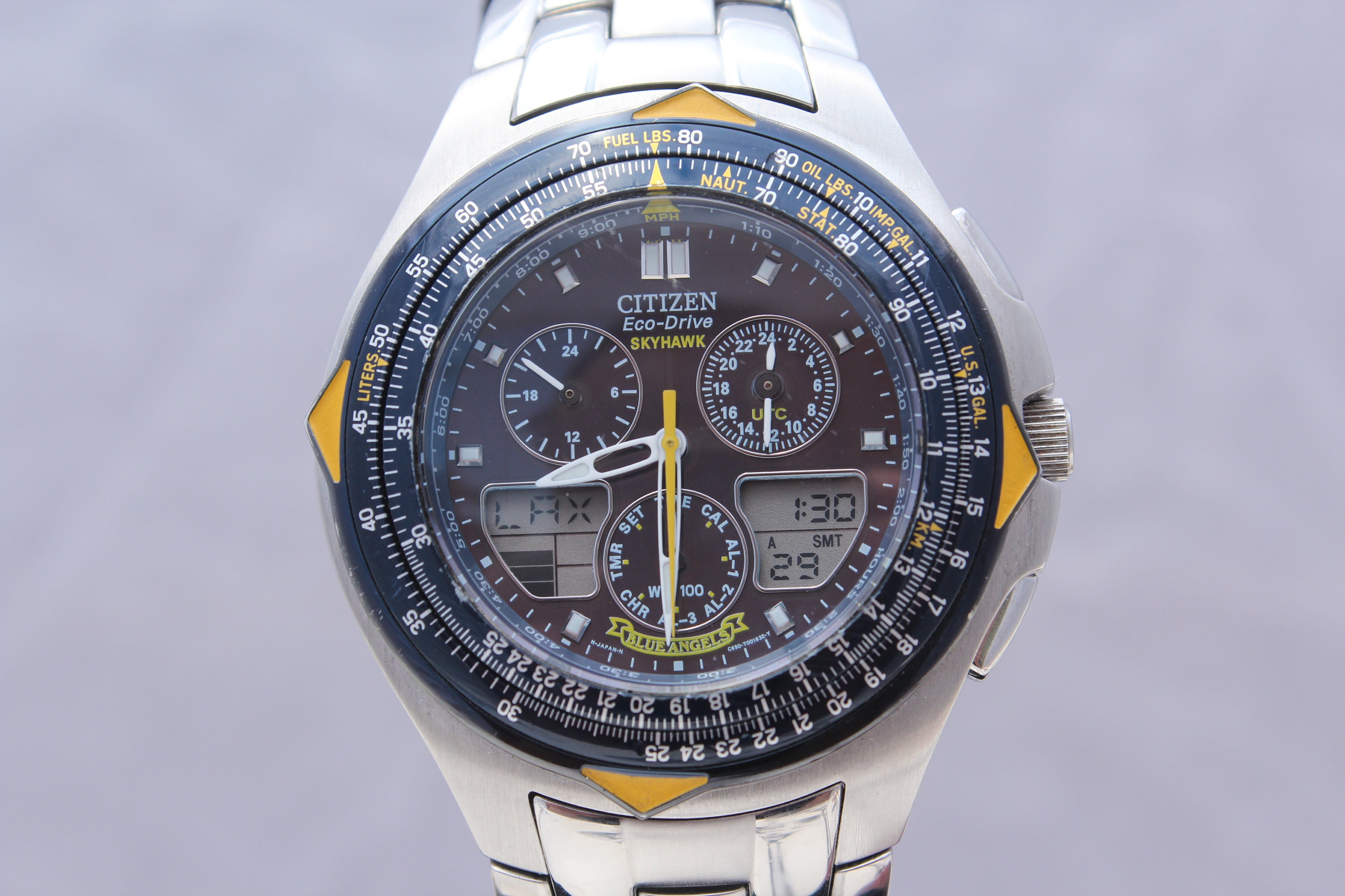 Citizen Eco Drive Skyhawk Blue Angels C650 Cronograph | Etsy