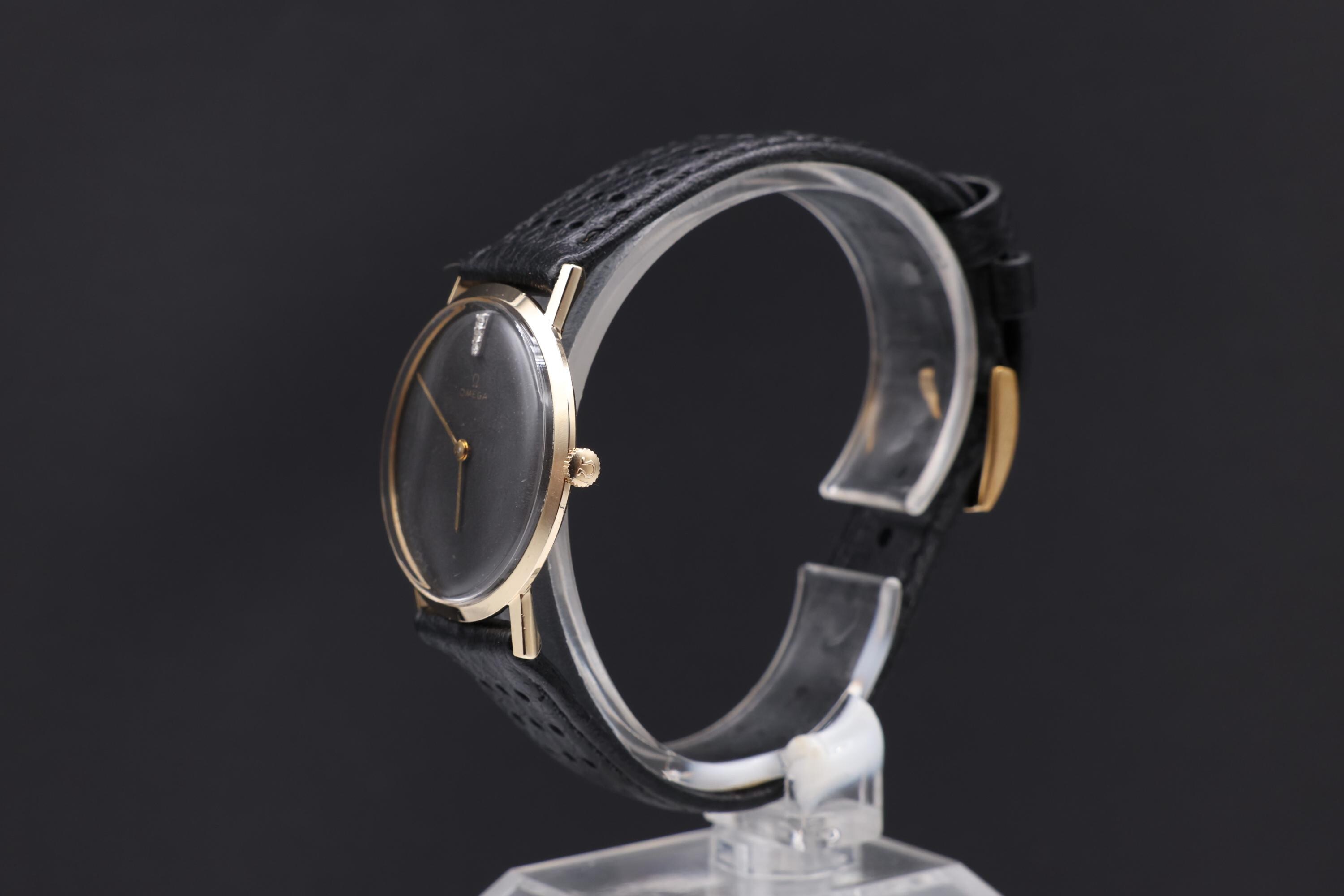 Authentic 1960s 14K Solid Gold Omega Diamond Mechanical Classic