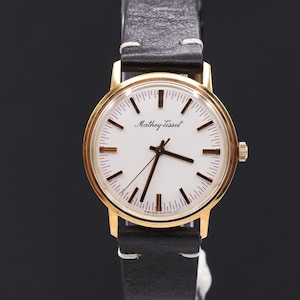 Vintage 1950s 14K Solid Yellow Gold Men&#39;s Classic  Mathey Tissot Mechanical Hand Winding Watch: Serviced