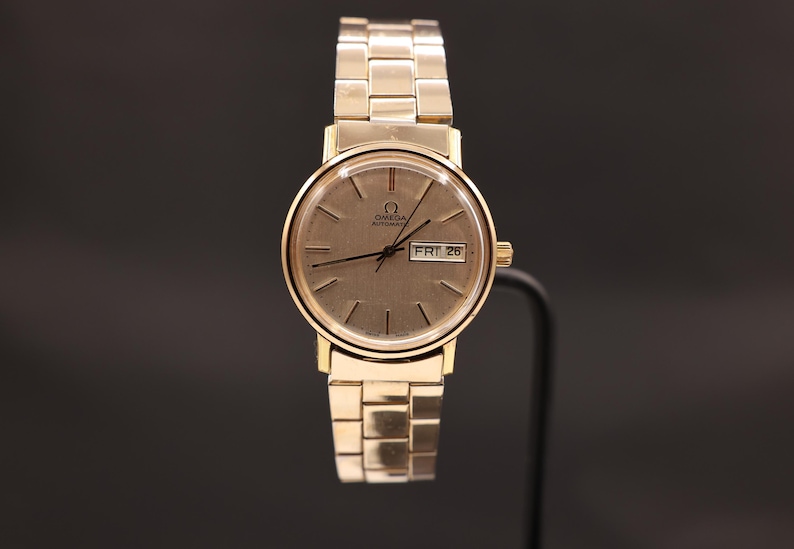 Vintage 1970s Omega Automatic Men's Mechanical Gold Plated Watch Serviced image 1