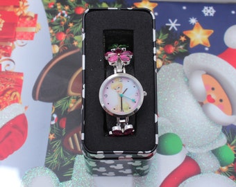New Tinkerbell DISNEY girls' watch with flowers